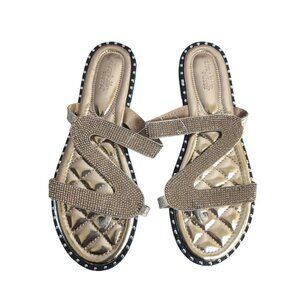 Charlotte Russe Rose Gold Thong Sandals Size 8 Women New Never Worn